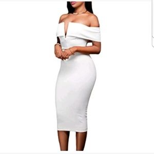 White off the shoulder dress